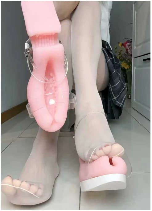 Beautiful feet stretched out in relaxed pose, soft lighting, aesthetic premium foot fetish image